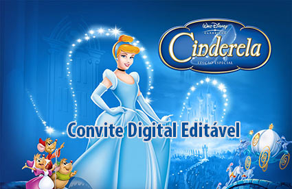 Convite Digital da Cinderela Editável