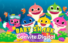 Convite Digital Baby Shark | Novidade, Convite Cartaz.